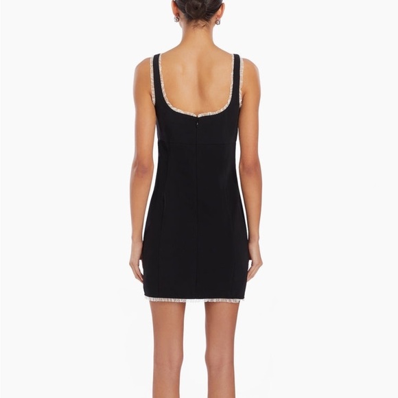 AMANDA UPRICHARD VALETTA DRESS {$238 MSRP} Black Ivory Lace Trim White Bow Small - Picture 11 of 11